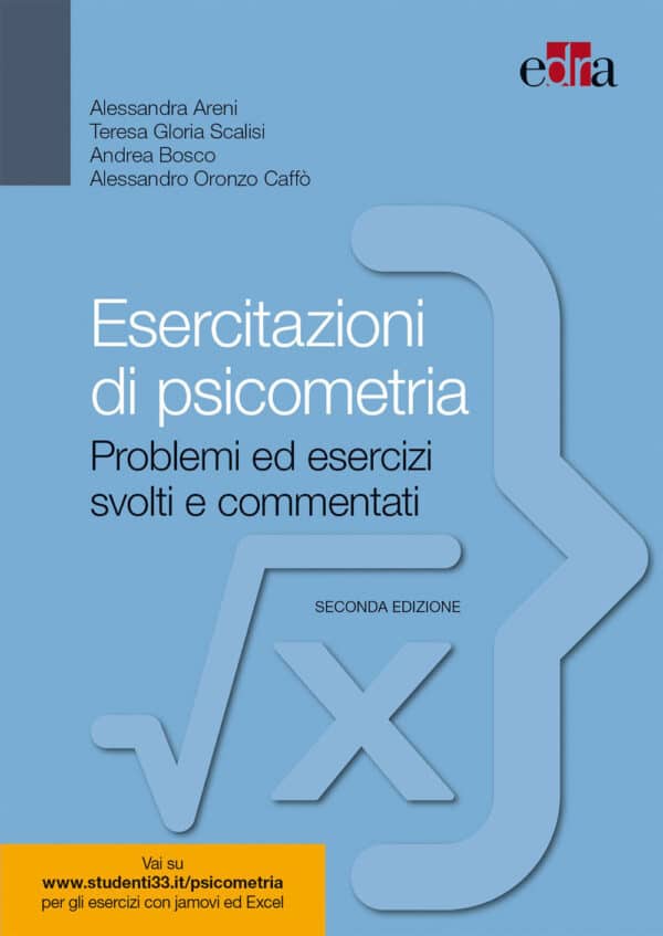 Copertina di Alessandra Areni, Teresa Gloria Scalisi Esercitazioni di psicometria – Problemi ed esercizi svolti e commenti