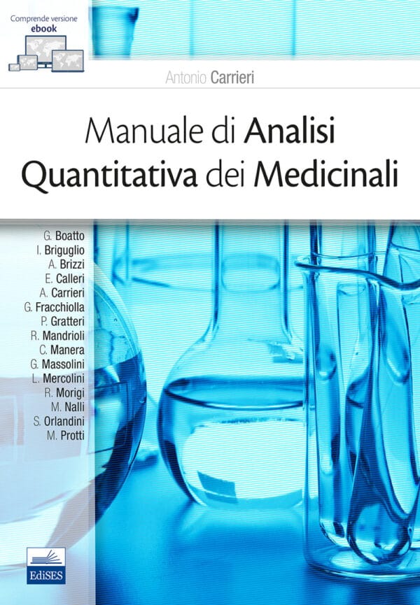 Copertina di Antonio Carrieri Manuale di Analisi Quantitativa dei Medicinali ( ebook e contenuti online inclusi )